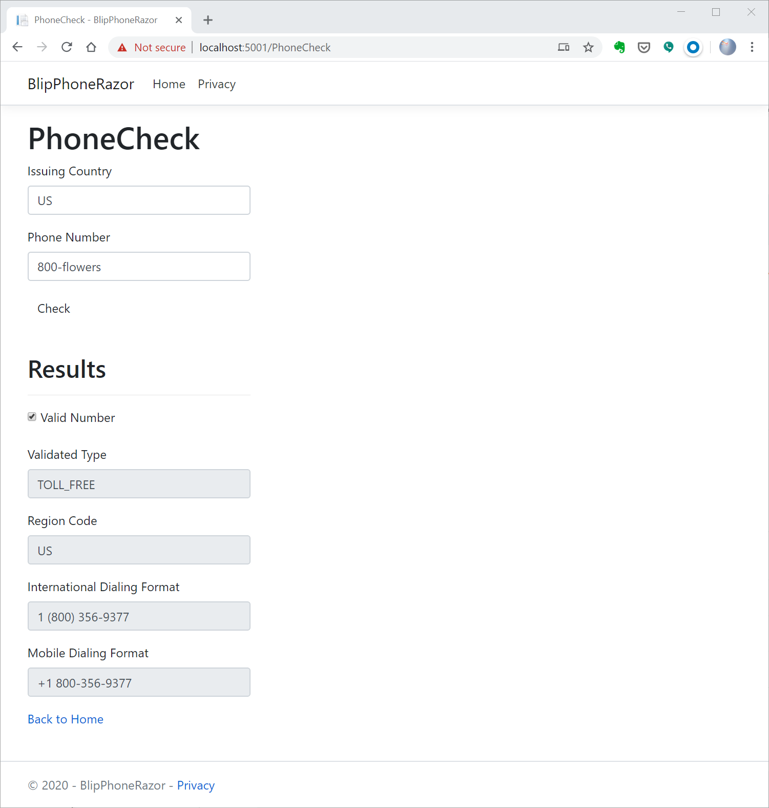 Validating Phone Numbers In ASP NET Core 3 1 Razor Pages