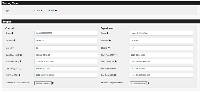 screenshot of the referee testing type and scopes page