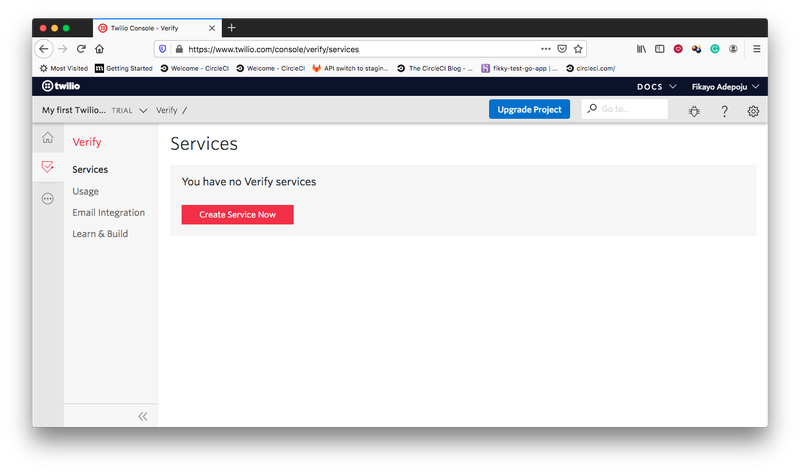 Create New Verify Service
