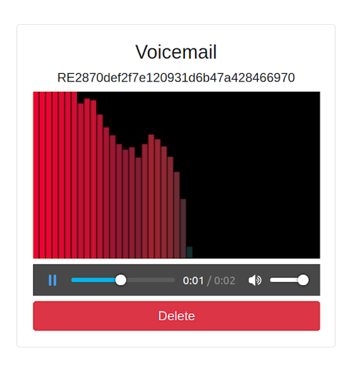 Voicemail player
