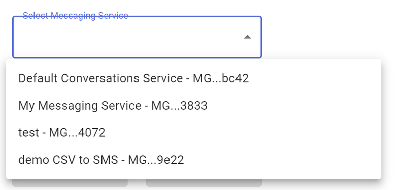 Messaging service selection