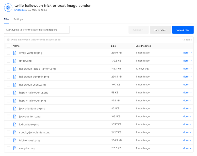 Showing files in a DigitalOcean Space