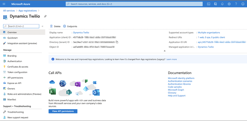Encontrando as credenciais da Microsoft necessárias para o Flex