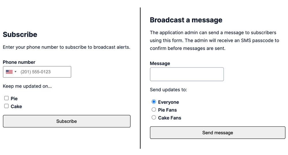 Build an SMS notification service with a verified sign up page