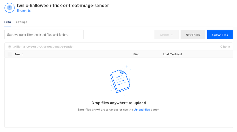 A DigitalOcean Space with no files