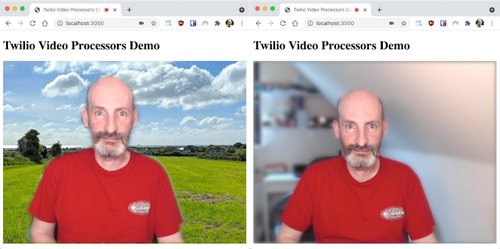 Démonstration des effets d'arrière-plan