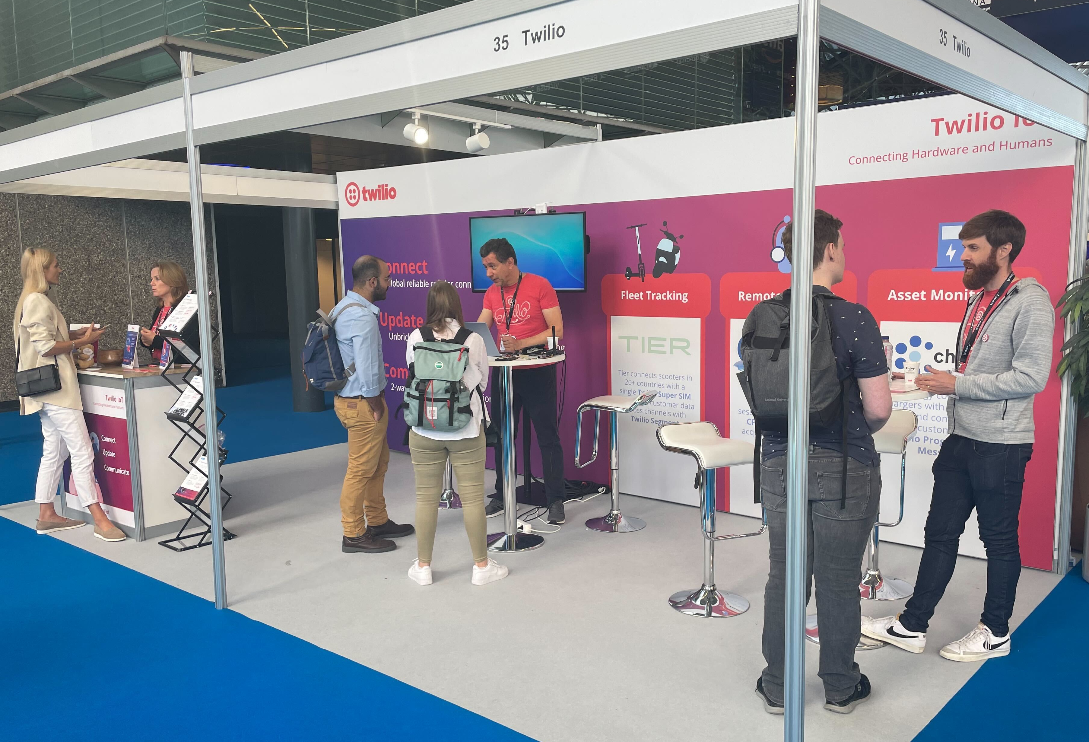 The Twilio booth at the 2022 IoT Tech Expo in Amsterdam