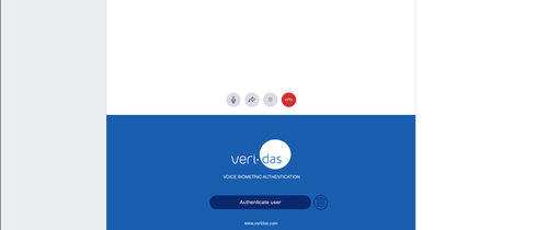Veridas Voice Biometrics Plgun after registration