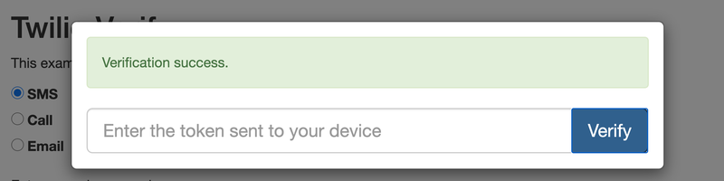 Successful verification
