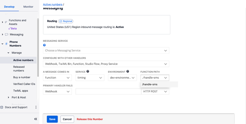 Incoming Message Configuration