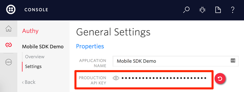 Authy API Key