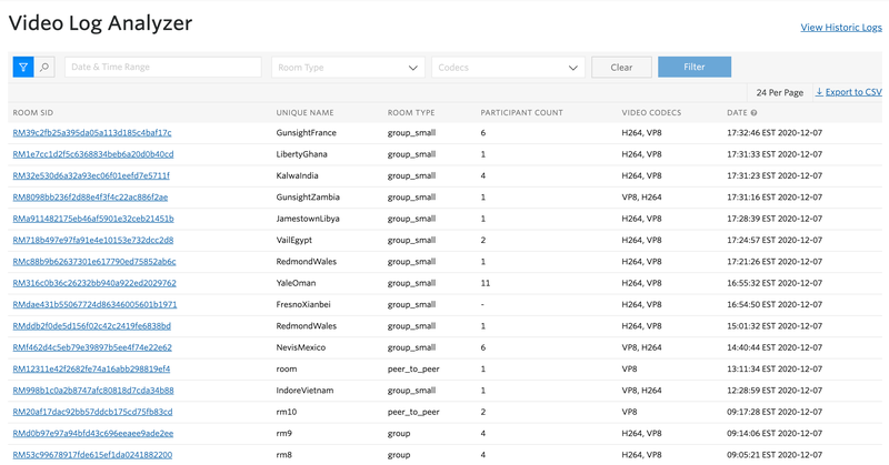 Video Log Analyzer Room List.png