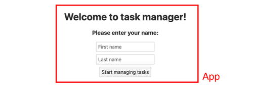 Task manager's App component