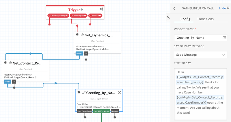 Como adicionar uma saudação em um widget de reunião no Twilio Studio