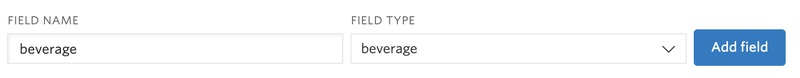 Aggiungere il campo variabile "beverage"