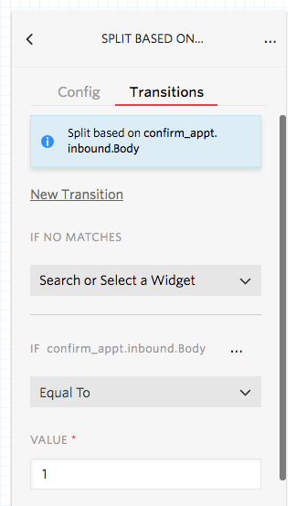 Condition equal to 1