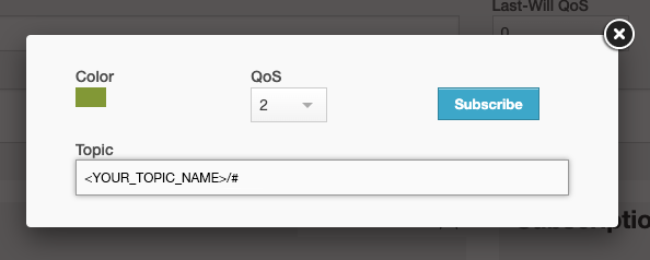 Set up an MQTT subscription