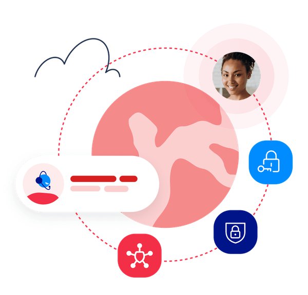 Ilustração da experiência verificada do hub de confiança alcançando o cliente por meio de um catálogo de APIs verificado