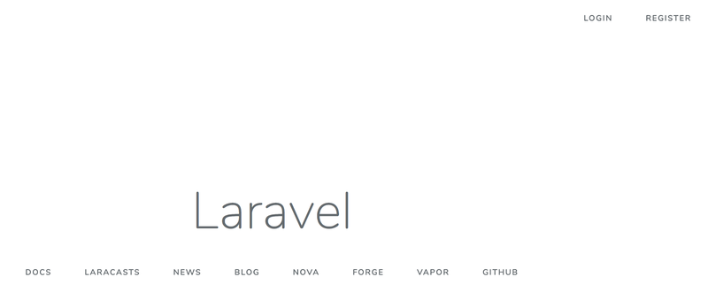 Página inicial do Laravel