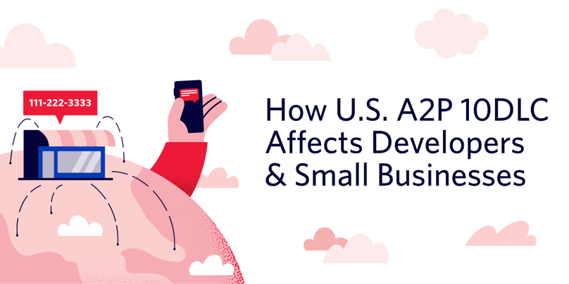 decorative header image "How U.S. A2P 10DLC Affects Developers & Small Businesses"