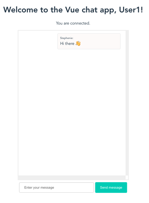 Message from first user showing in User1s window