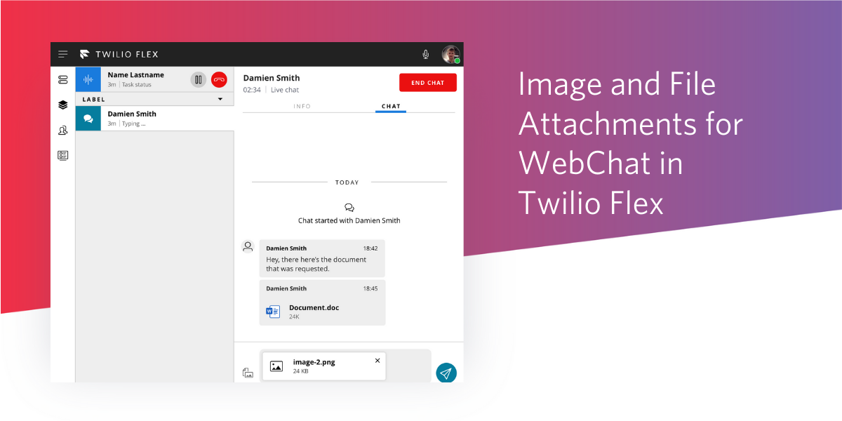 Image And File Attachments For Webchat In Twilio Flex