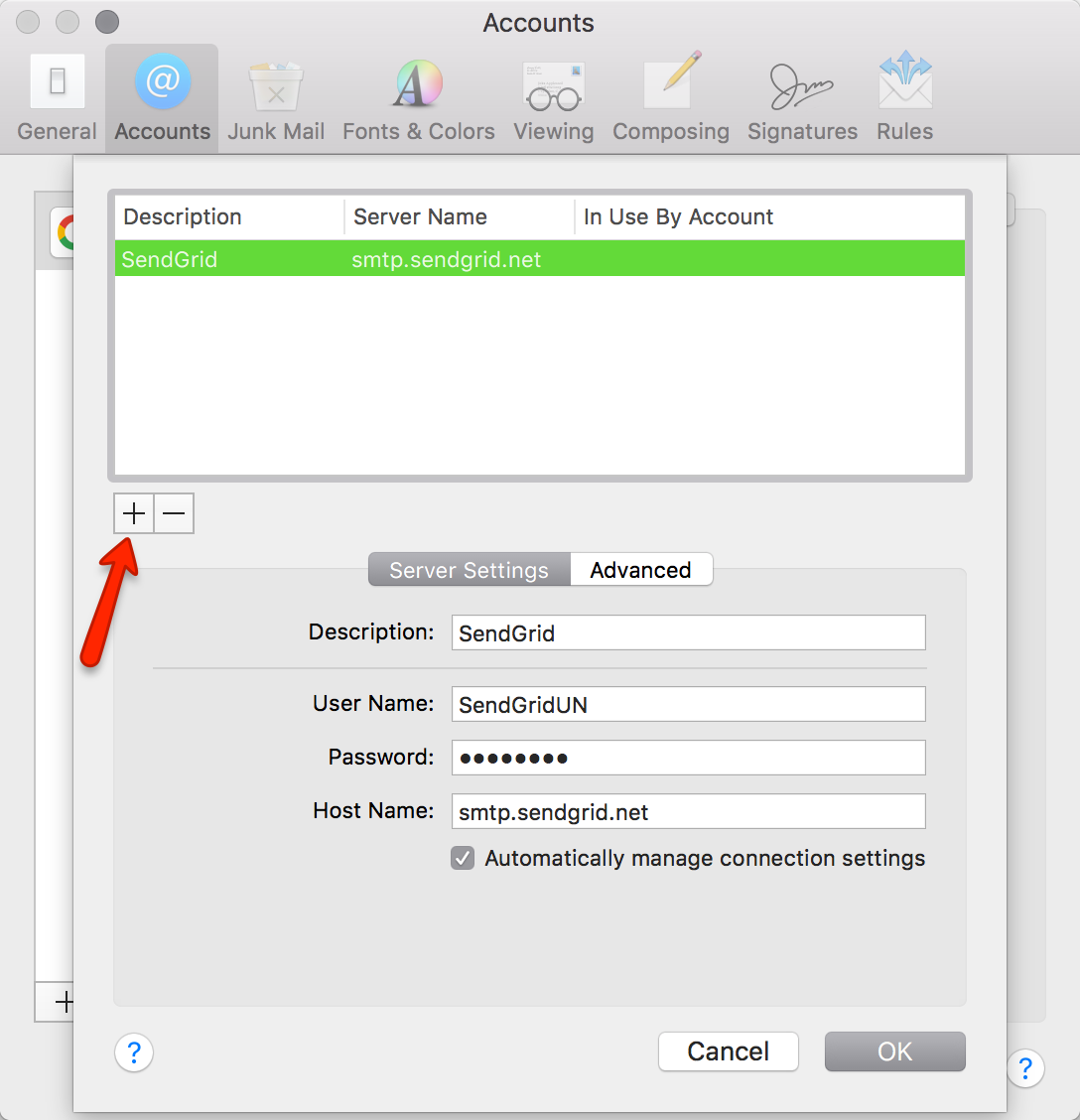 imac mail settings