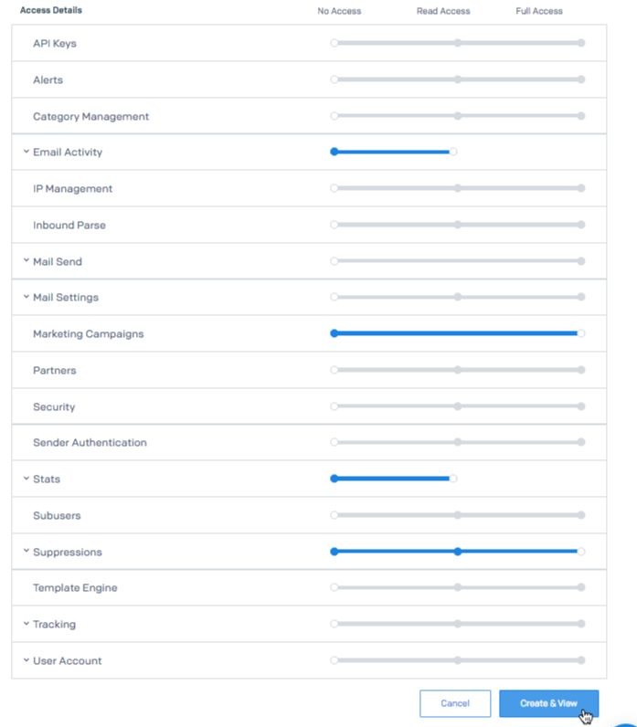 Briteverify access levels form.