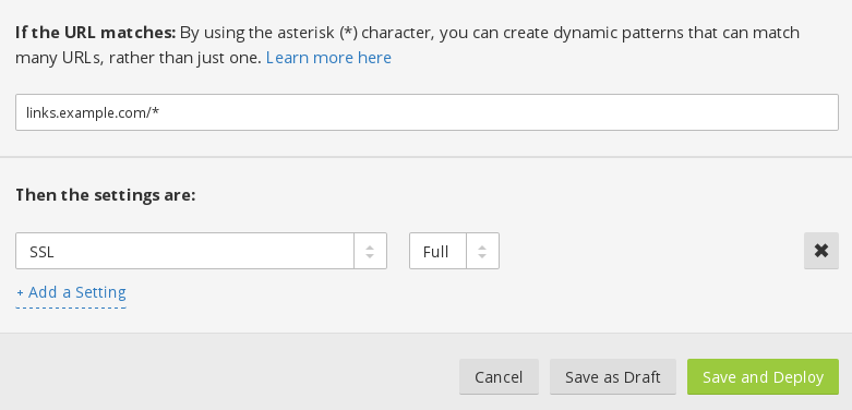 CloudFlare Page Rules Addition